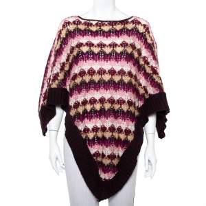 Pre Owned Missoni Purple Mohair Poncho (One Size)