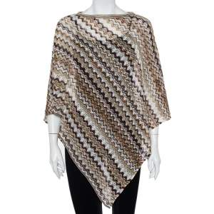 Pre Owned Missoni Brown Open Knit Poncho (One Size)