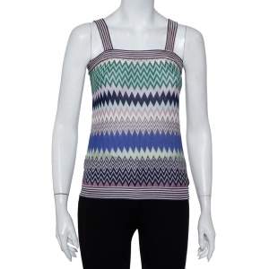 Pre Owned Missoni Multicolor Patterned Knit Cami Top S