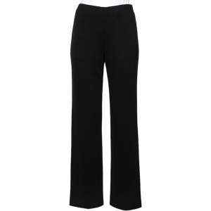 Pre Owned Missoni Black Cotton Knit High Waist Straight Leg Pants M