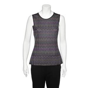 Pre Owned  Missoni Multicolored Knit Sleeveless Top M
