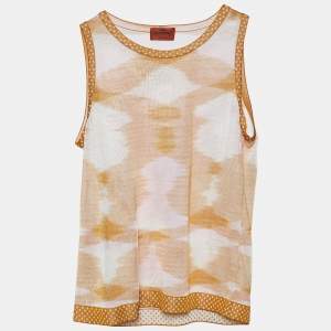 Missoni Brown Knit Sleeveless Tank Top M