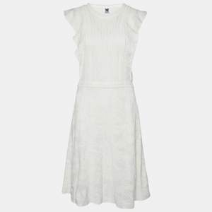 Pre Owned M Missoni White Cotton Knit Sleeveless Mini Dress M