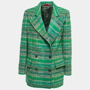 Missoni Green Tweed Double-Breasted Blazer M