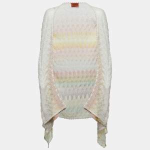 Missoni Multicolor Patterned Knit Open Front Cardigan M