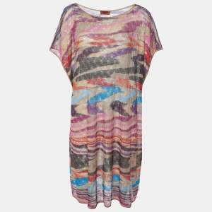 Pre Owned Missoni Mare Multicolor Lurex Knit Cover Up Tunic L