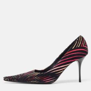 Missoni Multicolor Velvet  Suede Pointed Toe Pumps Size 37