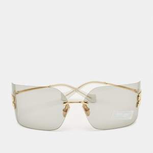 Pre Owned Miu Miu Grey SMU54Y Runaway Rectangle Sunglasses