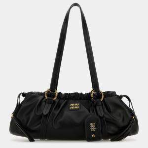 Miu Miu Black Nappa Leather Shoulder Bag