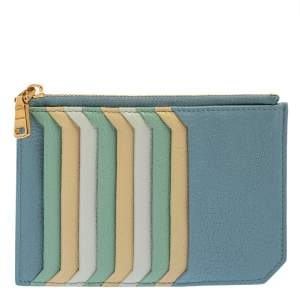 Miu Miu Multicolor Leather Zip Card Holder  
