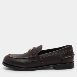 Miu Miu Brown Leather Penny Loafers Size 41