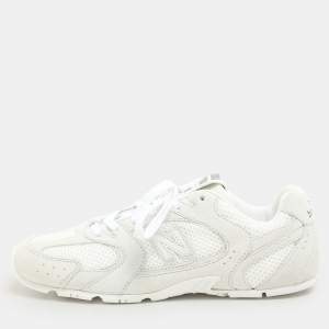 Miu Miu X New Balance Grey/White Suede and Mesh 530 SL Sneakers Size 38