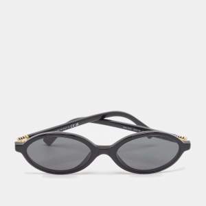 Miu Miu Black SMU 04Z Oval Sunglasses