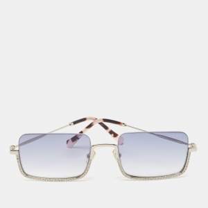 Miu Miu Blue Gradient SMU 70 U Crystals Square Frame Sunglasses