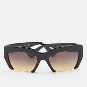 Miu Miu Black/Brown Gradient SMU 110S Rasoir Half Rim Sunglasses