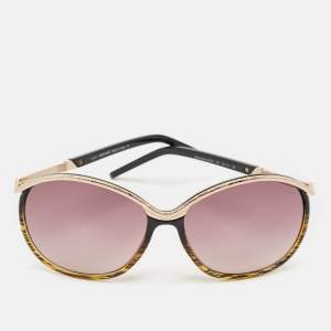 Miu Miu Black Gradient Stella Alpina 662S Oversized Sunglasses