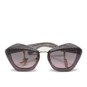 Miu Miu Purple Gradient SMU 01X Butterfly Sunglasses