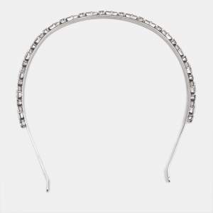 Miu Miu Crystals Silver Tone Headband