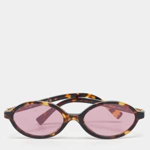 Pre Owned MIU MIU Tortoise Brown/Pink SMU04Z Regard Oval Sunglasses