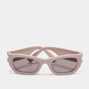 مملوكة مسبقًا Miu Miu Old Rose SMU 09W Logo Frame Cat Eye Sunglasses