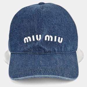 Pre Owned Miu Miu denim blue cap