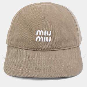 مملوكة مسبقًا Miu Miu cotton beige cap hat