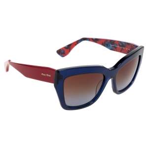 Miu Miu Blue/Red Gradient SMU01P Cat Eye Sunglasses
