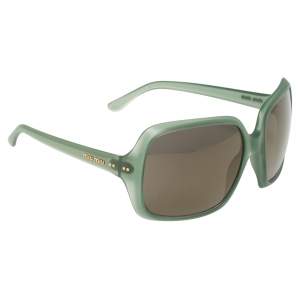 Miu Miu Green / Grey SMU08Q Oversized Square Sunglasses