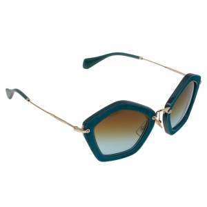 Miu Miu Turquoise Green SMU 06O Cat Eye Sunglasses