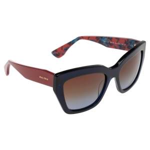 Miu Miu Blue/Red Gradient SMU01P Cat Eye Sunglasses