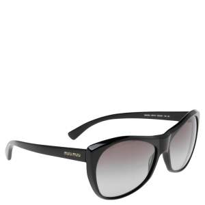 Miu Miu Black SMU02L Gradient Rectangle Sunglasses