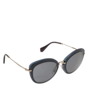 Miu Miu Two Tone/Grey Mirrored SMU 50R Cat-Eye Sunglasses