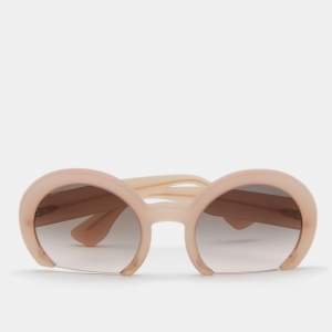Miu Miu Pale Pink / Grey Gradient SMU 07Q Rasoir Half Rim Sunglasses