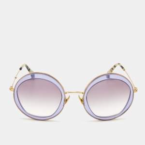 Miu Miu Purple Gradient Round Sunglasses