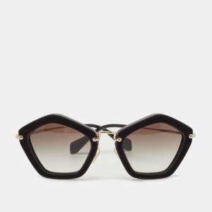 Miu Miu Black/Gold Gradient Cat Eye Sunglasses