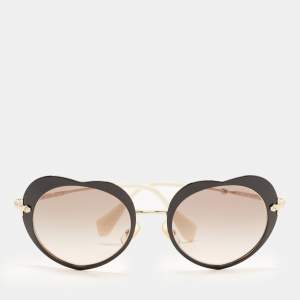 Miu Miu Brown Gradient SMU54R Heart Shaped Sunglasses