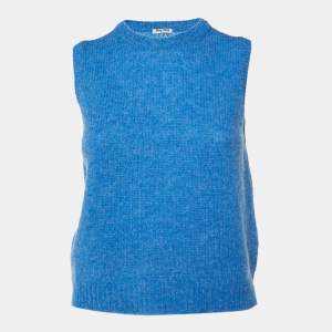 Miu Miu Blue Wool Sleeveless Sweater S
