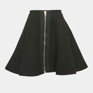 Miu Miu Black Wool Flared Mini Skirt M