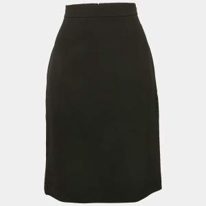 Miu Miu Black Crepe Pencil Skirt M