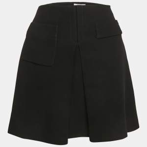 Miu Miu Black Chiffon Pleated Mini Skirt M