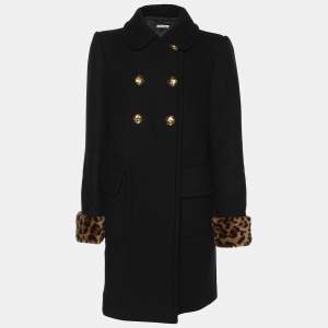 Miu Miu Black Wool Coat M