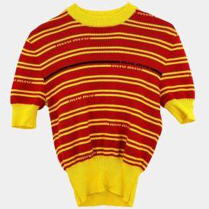 Pre Owned Miu Miu Sweater Yellow Red #38