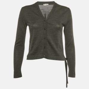 مملوكة مسبقًا Miu Miu Black Knit Buttoned Cardigan S