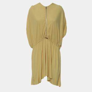 Pre Owned Miu Miu Zip Drawstring Mini Dress S