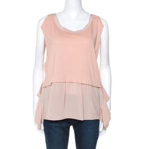 Miu Miu Dusky Pink Cotton and Silk Tunic S