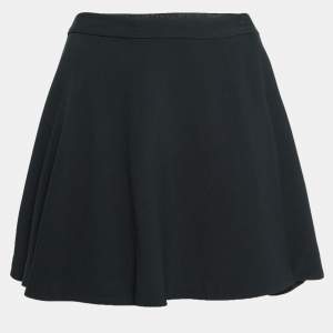 Miu Miu Black Crepe Mini Wrap Skirts S