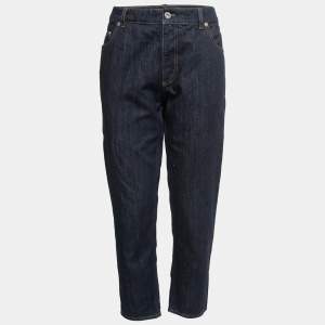 Miu Miu Indigo Embellished Detail Crop Jeans M