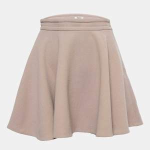 Miu Miu Beige Wool Flared Mini Skirt S