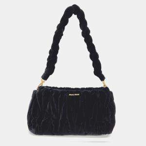 Miu Miu Black Velvet Shoulder Bag 