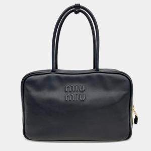 Miu Miu Embossed Logo Bowling Bag